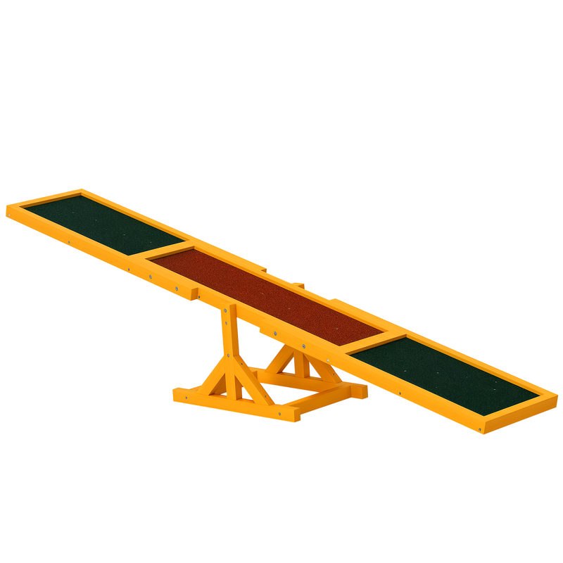 Pet X Supplies & Tack Howell Photos - PawHut Wooden Dog Agility Seesaw for