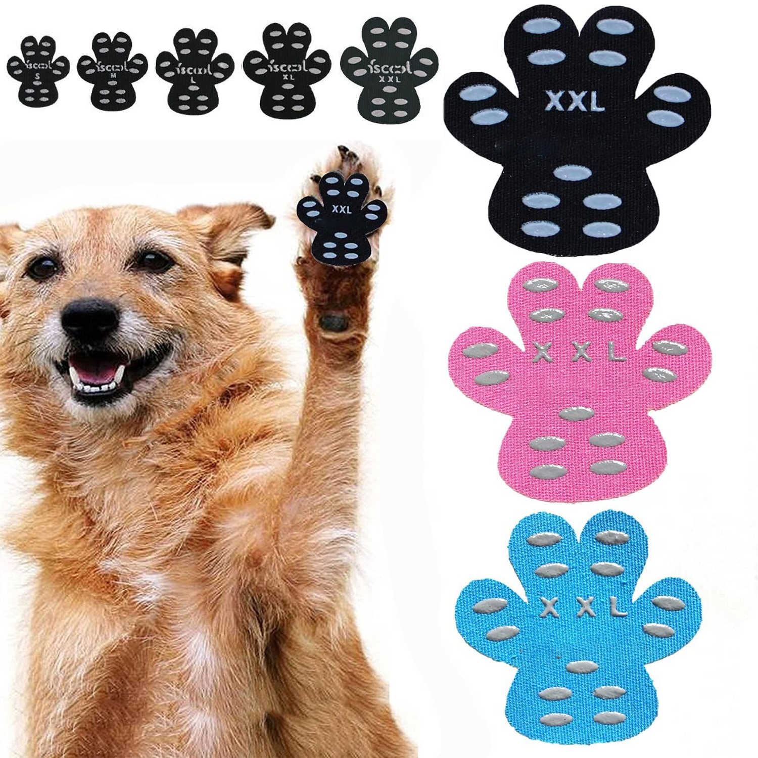 Dog Booties Paw Protector - 24PCS Dog Paw Protector Anti-Slip Grips