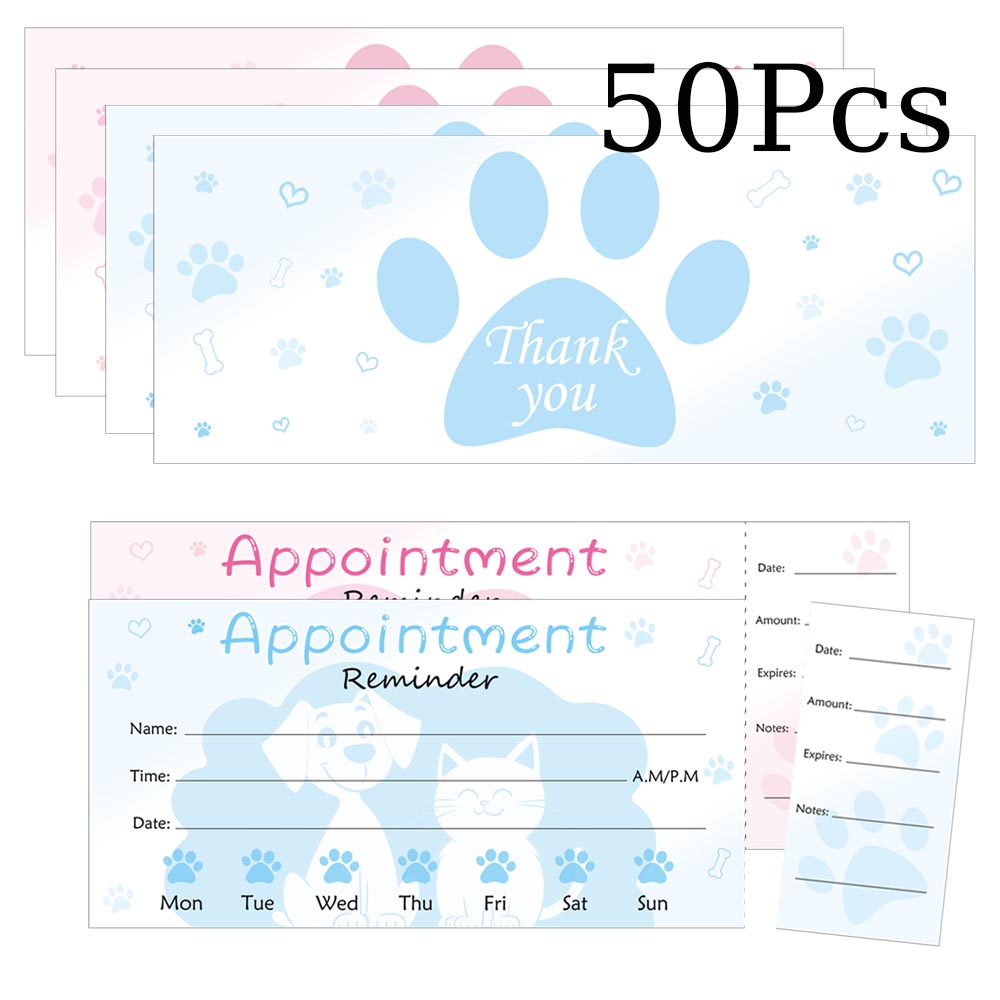 Pet Supplies Vet - 50Pcs Cat Dog Pet Appointment Reminder