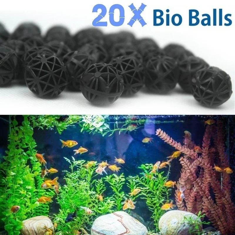 Fish Tank Filter Pump - 20Pcs 16mm Aquarium Filter Bio Balls