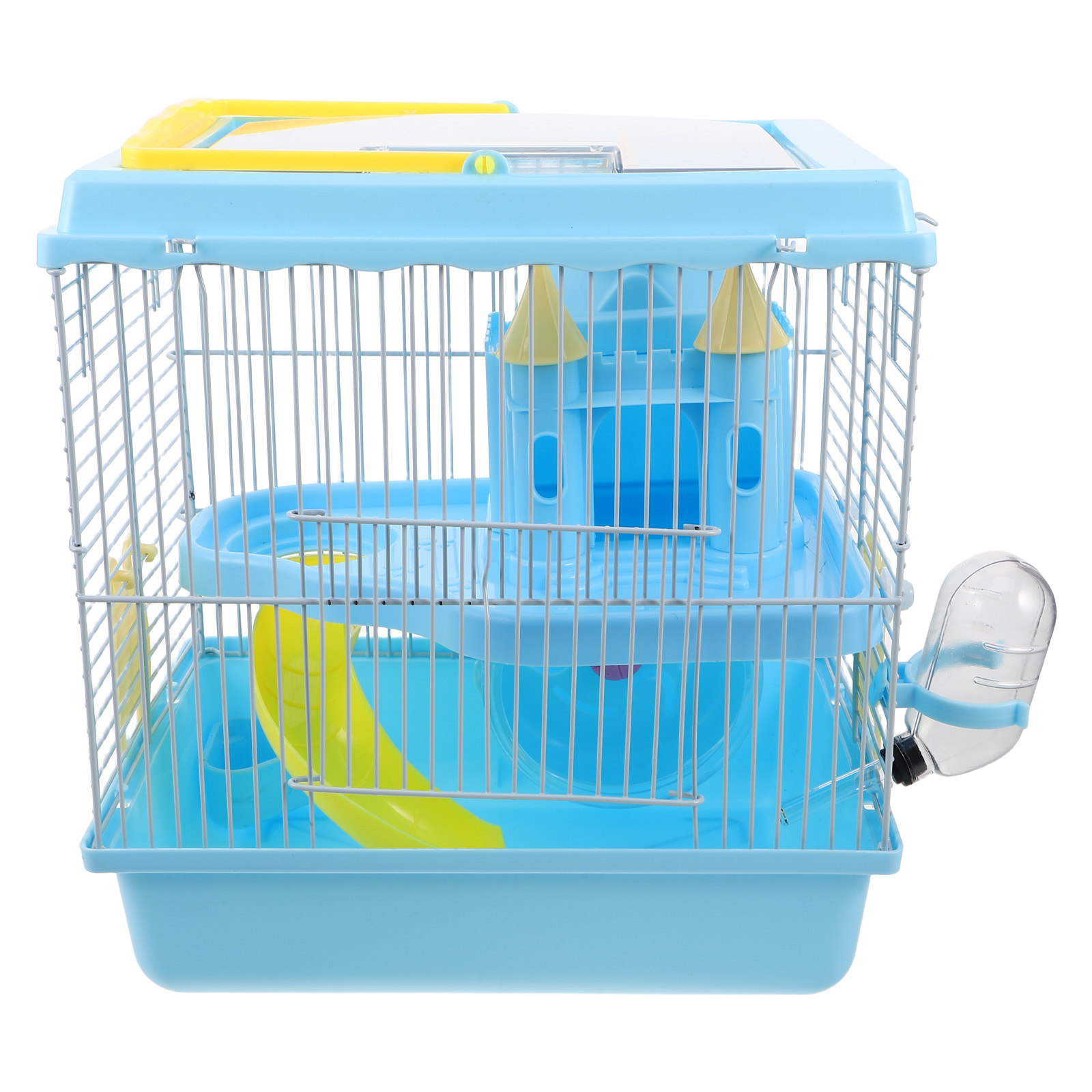 Hamster Cage Wheel - Portable Luxury Hamster Castle Cage Two-Tier