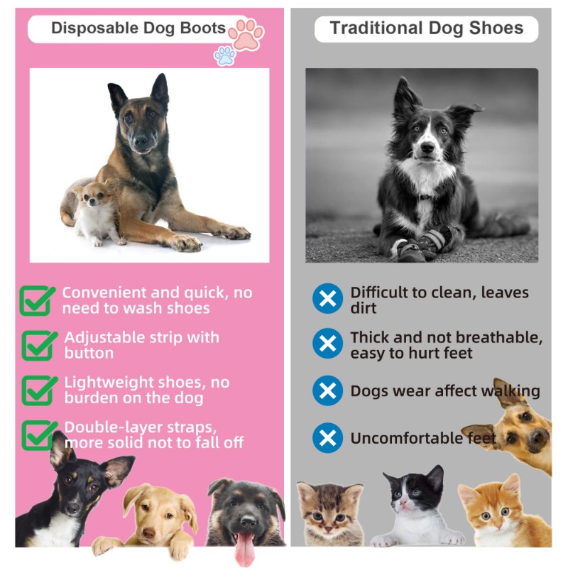 【CHRISTMAS 】Pet Disposable Sho - Dog Booties Paw Protector 리뷰 및 가격