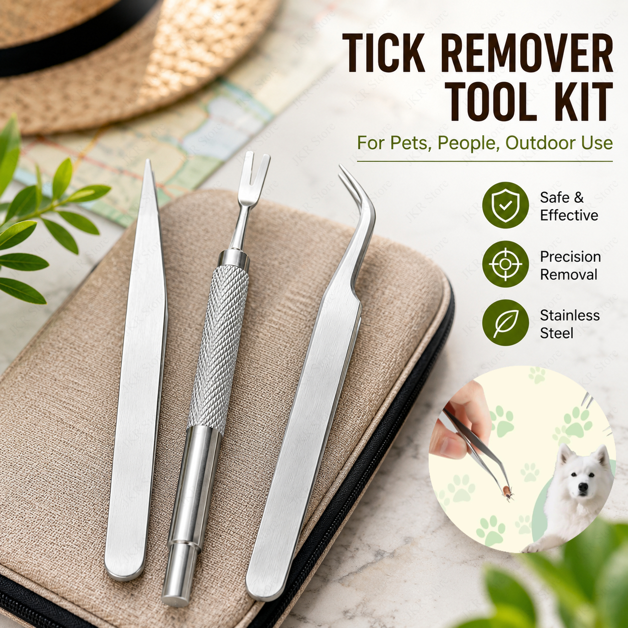 Pet Tick Remover Tweezers Kit  - Pet Supplies First 리뷰 및 가격
