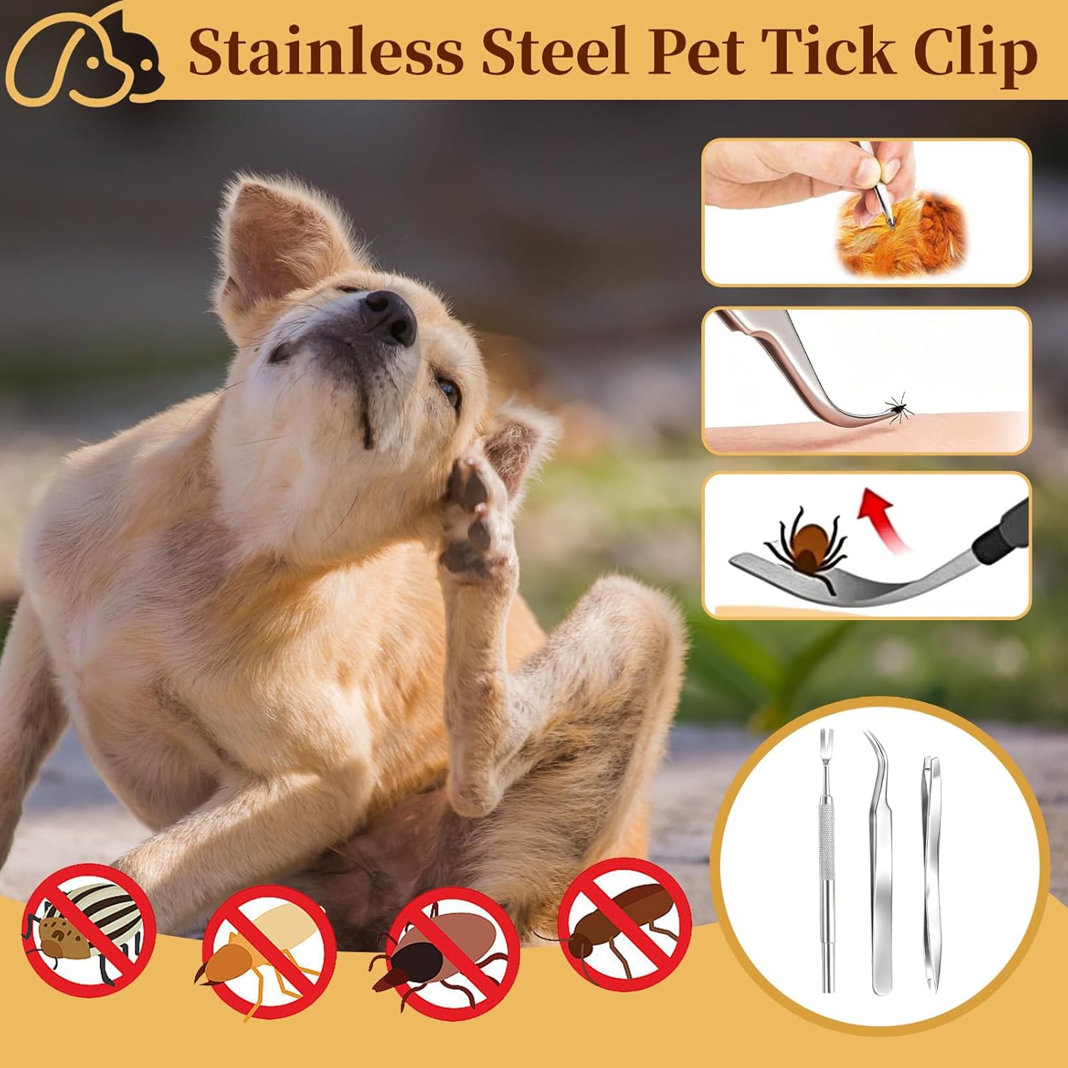 Pet Tick Remover Tweezers Kit  - Pet Supplies First 리뷰 및 가격