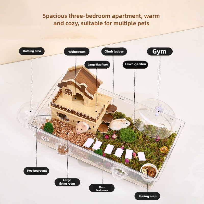 ‌Hamster Cage with Large View  - Hamster Cage Wheel 리뷰 및 가격