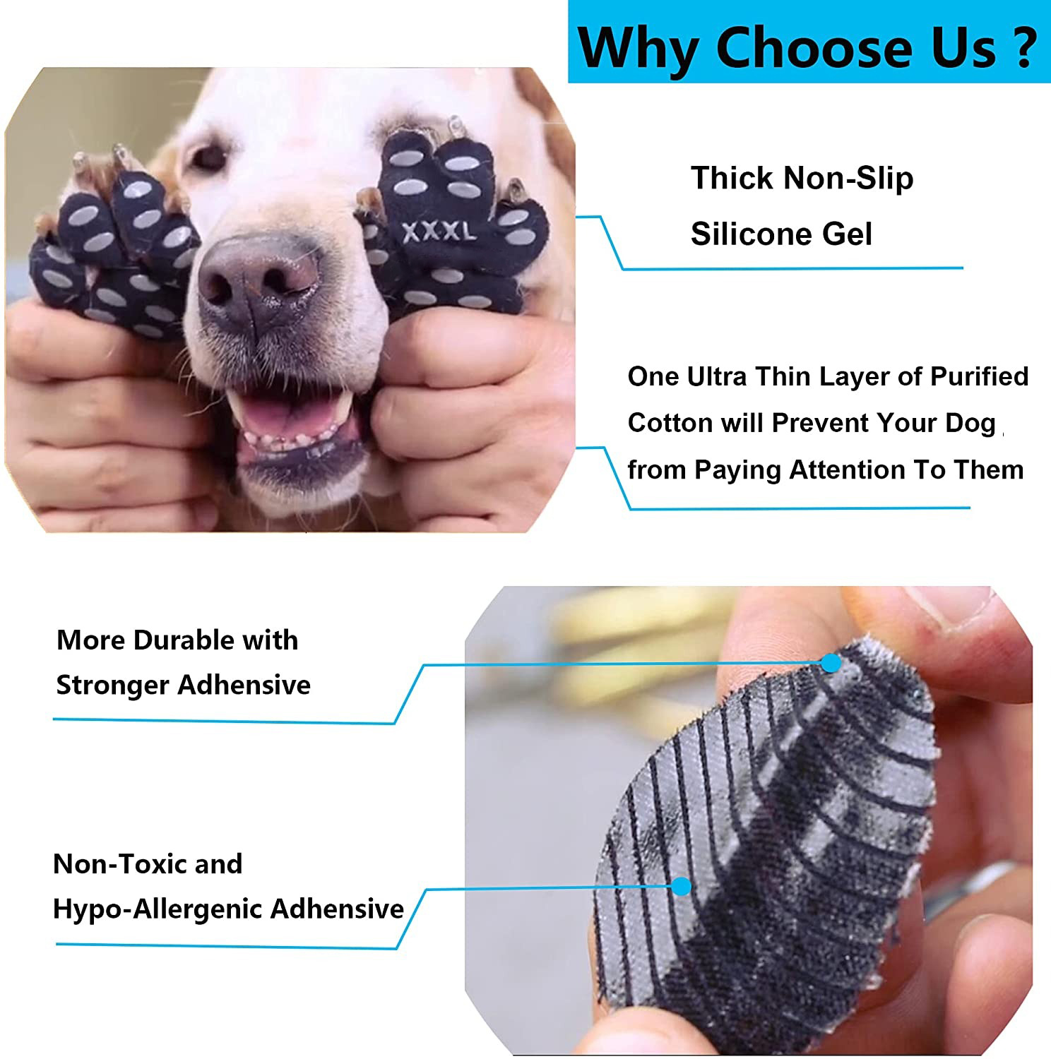 24PCS Dog Paw Protector Anti-S - Dog Booties Paw Protector 리뷰 및 가격