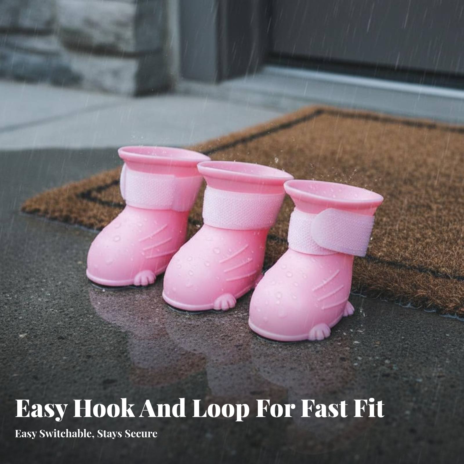 4 Pieces Dog Rain Boots Non-Sl - Dog Booties Paw Protector 리뷰 및 가격