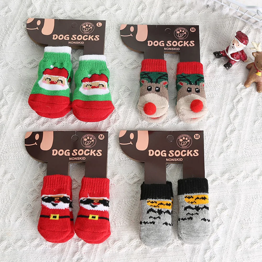 4pcs Christmas Winter Pet Dog  - Dog Booties Paw Protector 리뷰 및 가격