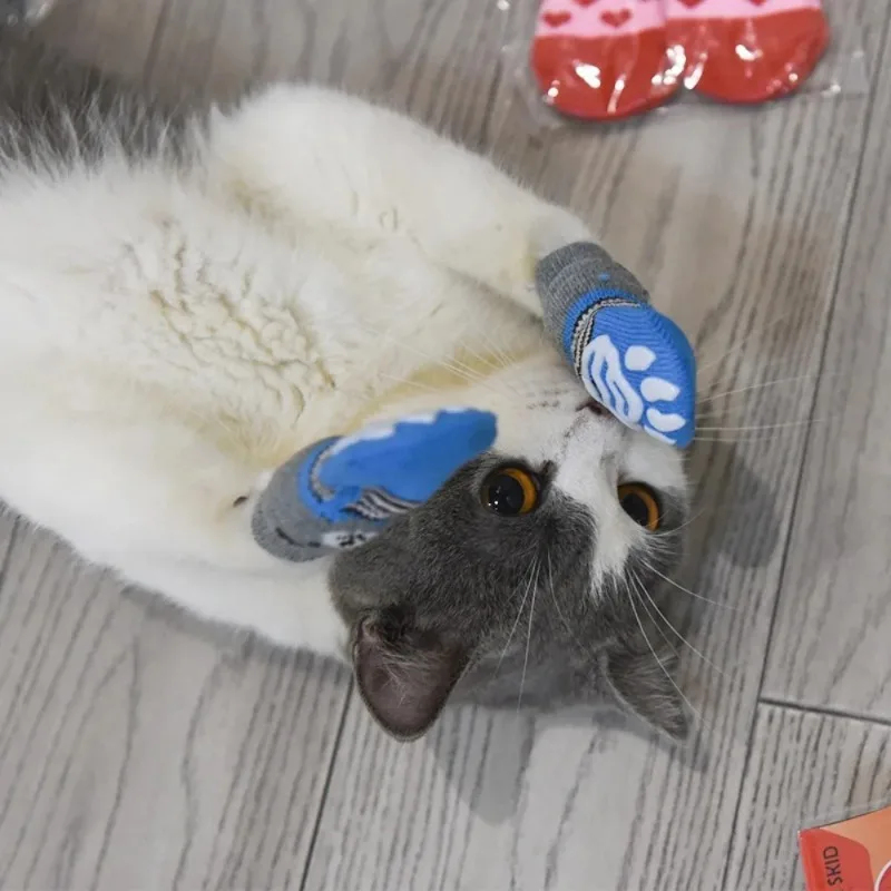 4Pcs Winter Pet Dog Socks Anti - Dog Booties Paw Protector 리뷰 및 가격