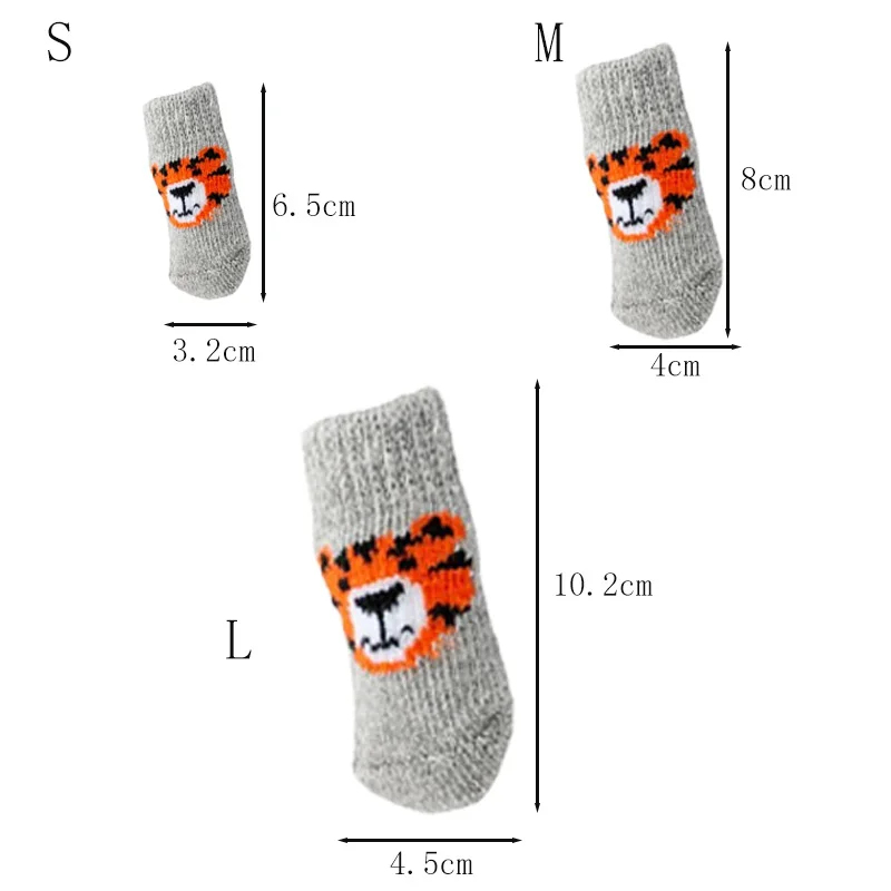 4Pcs Winter Pet Dog Socks Anti - Dog Booties Paw Protector 리뷰 및 가격