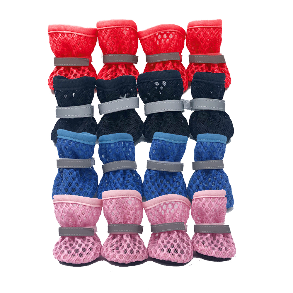 4pcs/set Summer Breathable Dog - Dog Booties Paw Protector 리뷰 및 가격