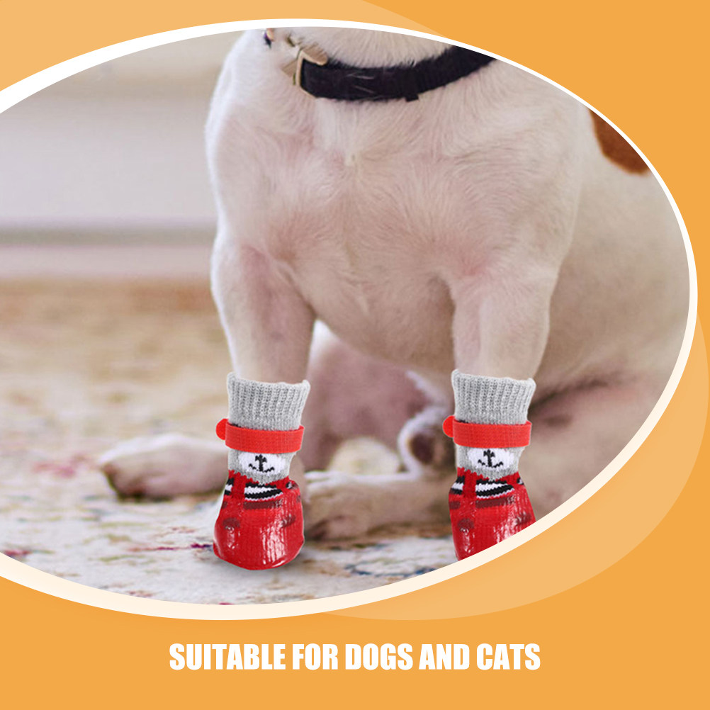 4Pcs Pet Waterproof Dog Socks  - Dog Booties Paw Protector 리뷰 및 가격