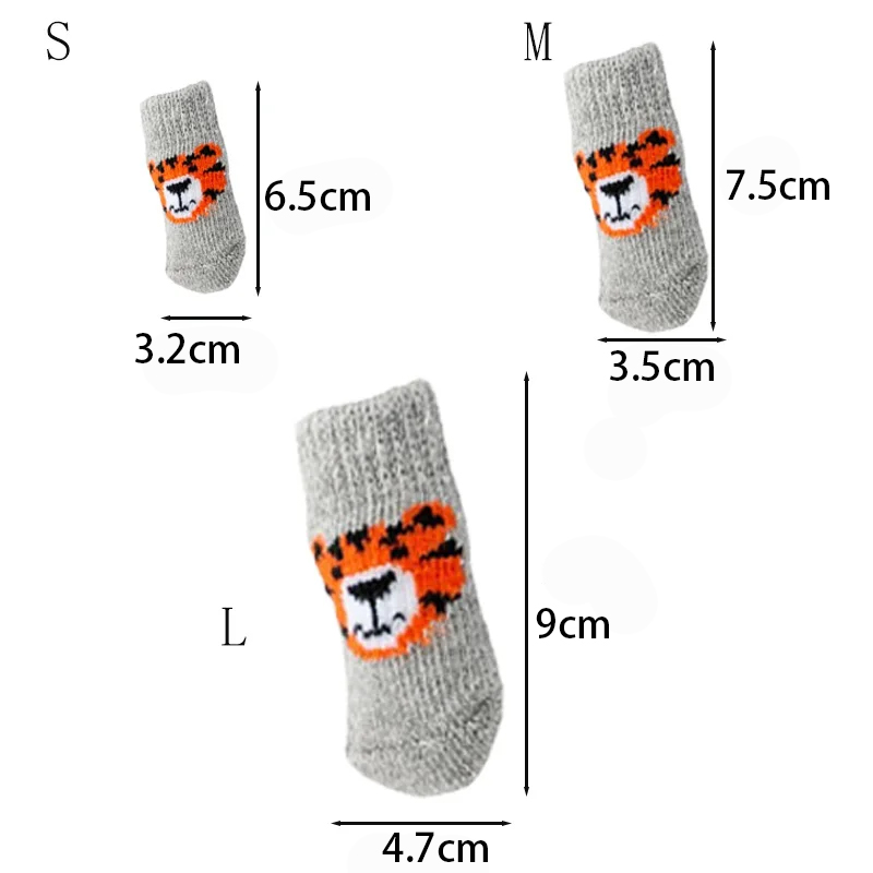 4Pcs Winter Pet Dog Socks Anti - Dog Booties Paw Protector 리뷰 및 가격