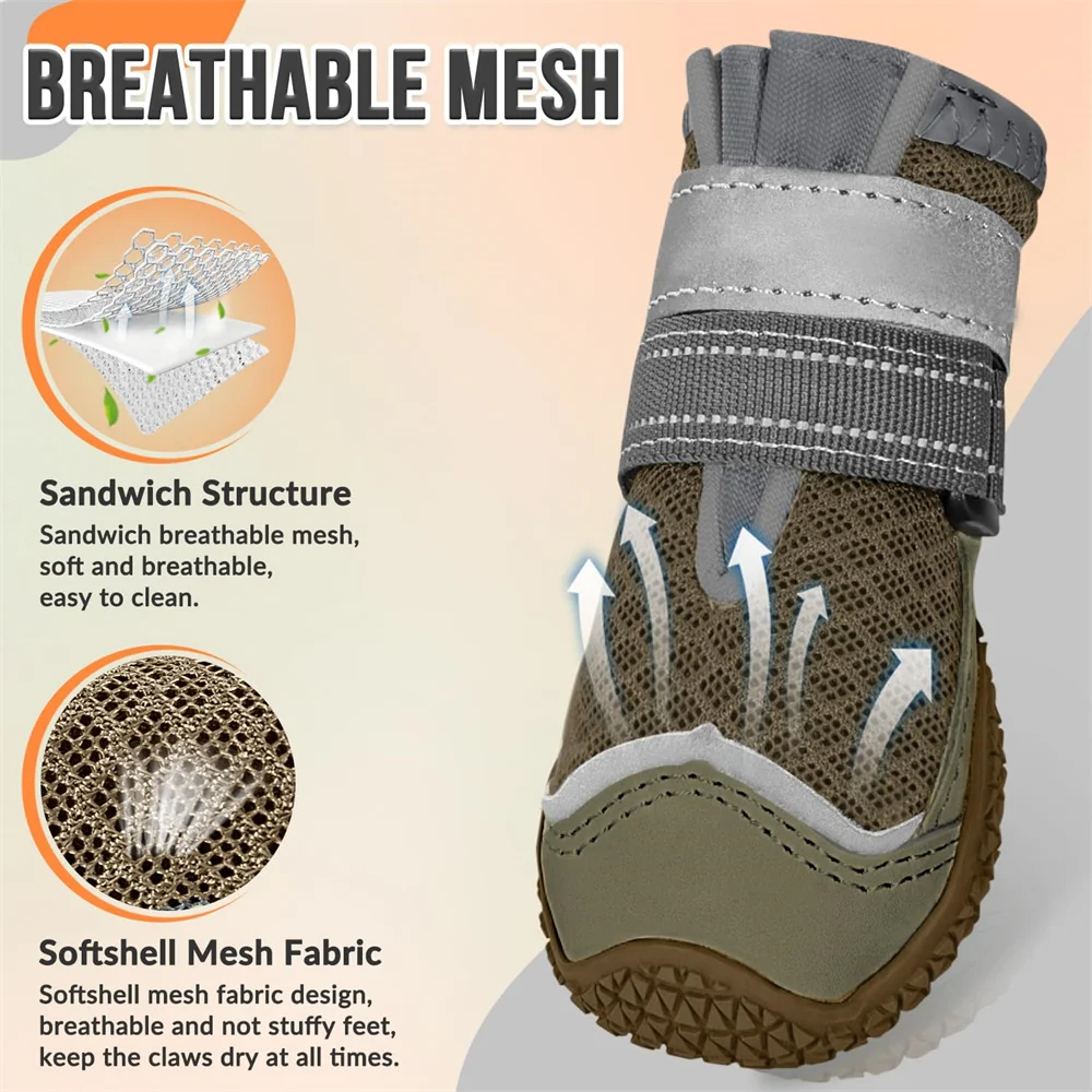 Dog Shoes Breathable Anti Slip - Dog Booties Paw Protector 리뷰 및 가격